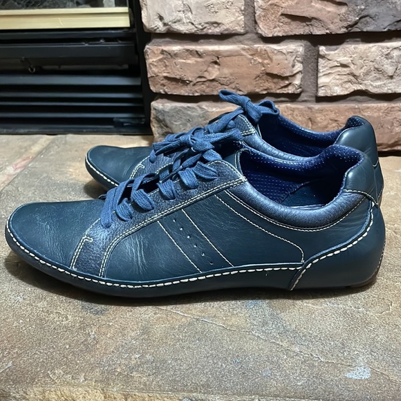 Mens Cole Hann Nike Air Blue Leather Loafer - Picture 3 of 10